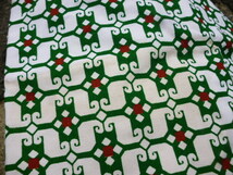 昭和レトロ　テーブルクロス ナプキン セット 緑 グリーン アンティーク インテリア ディスプレイ 什器 リメイク 布 ファブリック _画像9