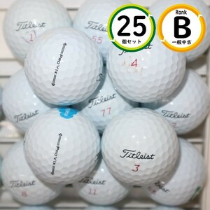 25個 2021年モデル プロV1ｘ Bランク prov1ｘ タイトリスト 中古 ロストボール 送料無料