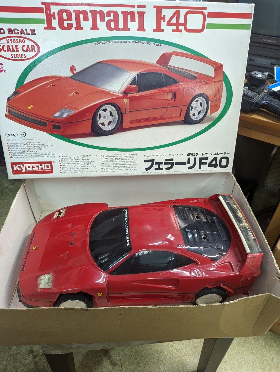 超希少1990年代当時モノ 1/10タミヤCカー フェラーリF40 ほぼ未走行 美