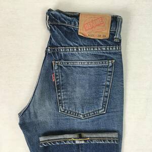 【旧】DENIME ドゥニーム ORIZZONTI オリゾンティ 517タイプ 日本製 W30 L28 ブーツカット ジップフライ 赤タブ 紙パッチ ユーズド加工