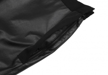 ランバンLANVIN グログラントリミングフェイクレザースカート 黒38 【レディース】_画像4