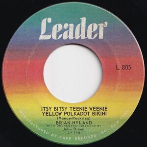 Brian Hyland Itsy Bitsy Teenie Weenie Yellow Polkadot Bikini Leader US L 805 202636 ROCK POP ロック ポップ レコード 7インチ 45