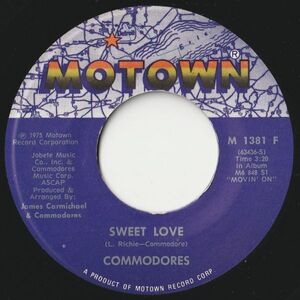 Commodores Sweet Love / Better Never Than Forever Motown US M 1381 F 202735 SOUL ソウル レコード 7インチ 45