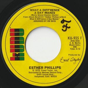 Esther Phillips What A Diff'rence A Day Makes Kudu US KU-925 F 202726 ソウル ディスコ レコード 7インチ 45