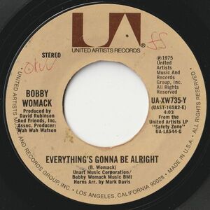 Bobby Womack Everything's Gonna Be Alright United Artists US UA-XW735-Y 202769 SOUL ソウル レコード 7インチ 45