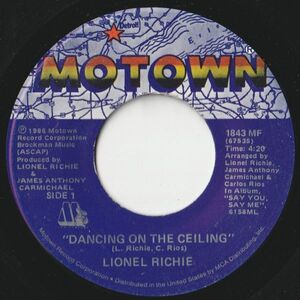 Lionel Richie Dancing On The Ceiling / Love Will Find A Way Motown US 1843 MF 202828 SOUL FUNK ソウル ファンク レコード 7インチ 45