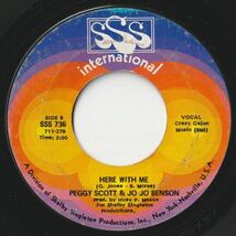 Peggy Scott & Jo Jo Benson Lover's Holiday / Here With Me SSS International US SSS 736 202866 SOUL ソウル レコード 7インチ 45_画像2