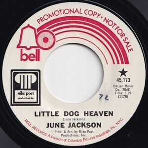 June Jackson Little Dog Heaven / Tenderly, With Feeling Bell US 45,173 202954 ROCK POP ロック ポップ レコード 7インチ 45