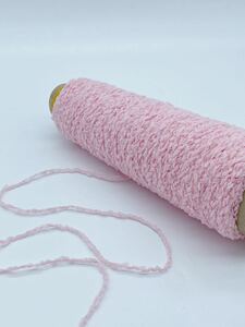 カラースラリットリング ピンク 3０g【検索】ラッピング ファンシーヤーン ハンドメイド 手芸糸 引き揃え 織糸 編み糸 手織り