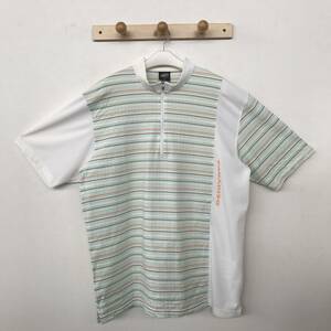 PARADISO GOLF パラディーゾ ゴルフ メンズ BIGサイズ マオカラー 速乾ストレッチ 半袖ハーフジップポロシャツ size 4L