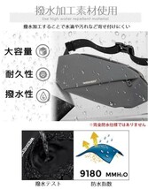 匿名発送 送料無料 ショルダーバッグ 斜めがけバッグ ボディバッグ ブランド 撥水 小さめ 入れやすい 横型 タイプ ブルー ZK0008_画像3