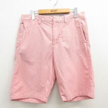 W32/古着 ジェイクルー J.CREW ショート パンツ ショーツ メンズ オックスフォード コットン ピンク系 22apr28 中古 ボトムス 短パン_画像1