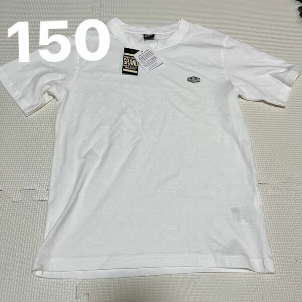 150 Tシャツ　ワンポイント　ホワイト 半袖Tシャツ 白 WHITE