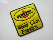 PENNZOIL ペンゾイル エンジン オイル ロゴ ワッペン/自動車 バイク レーシング スポンサー 75_画像1