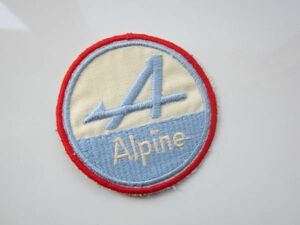 ビンテージ Alpine アルピーヌ 自動車 メーカー ワッペン/自動車 バイク レーシング スポンサー ルノー 75