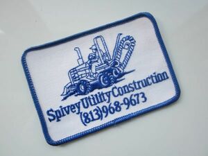 ビンテージ Spivey Utility Construction 建設 会社 企業 ワッペン/自動車 バイク レーシング スポンサー 75