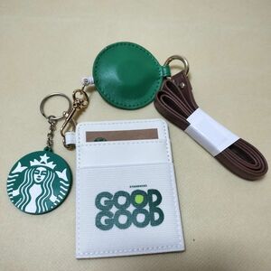 Starbucks カード入れ　定期入れバスケース IDカード 新品リール式