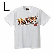 ◆送料無料◆新品　RAW 正規品　ロッキンジェリービーン　エロスティカ　コラボTシャツ　手巻きタバコ　ホワイト　Lサイズ_画像1