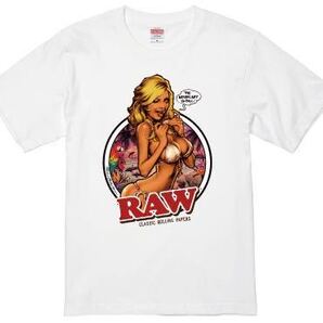 ◆送料無料◆新品 RAW 正規品 ガールTシャツ ロッキンジェリービーン 手巻きタバコ ホワイト Mサイズ