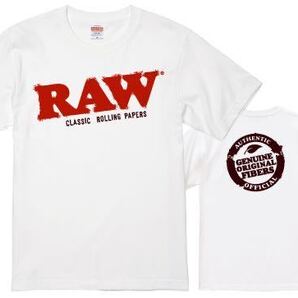 ◆送料無料◆新品 RAW 正規品 ロゴTシャツ 手巻きタバコ 半袖Tシャツ ホワイト Lサイズ