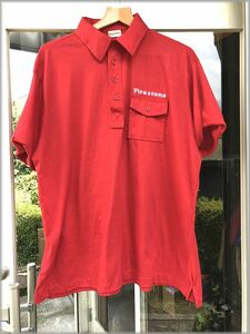 ★ファイヤーストーン　Firestone　USA製　ポロシャツ　ユニフォーム　size XL★検ビンテージ キングルイ Tシャツ