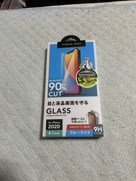 iPhone12 2020 6.1インチ 目と液晶画面を守る 液晶保護ガラス 全面 PGA PG-20GGL03BL ガラスフィルム 送料無料