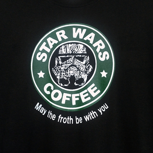 送込　STARWARS　COFFEE　半袖Tシャツ　黒色　Lサイズ 