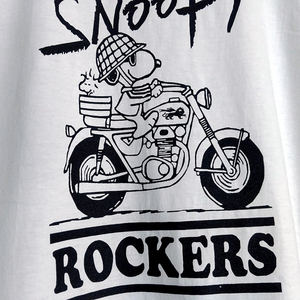 送込　Rockers ♪ロッカーズ ホースマウス ヌーピー　半袖Tシャツ　白　Mサイズ