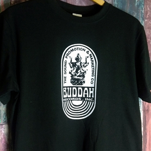 送込　BUDDHA RECORDS ブッダレコード　半袖Tシャツ　黒　2XLサイズ