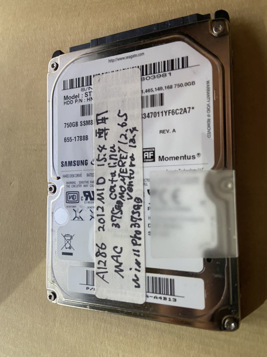 美品MacBook Pro 13インチMid 2012 2.9GHz/8GB/750GB MD102J/A A1278