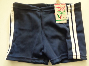 A490 school swimsuit white line man .130 nylon 100% navy blue swimsuit made in Japan Showa Retro unused long-term keeping goods 