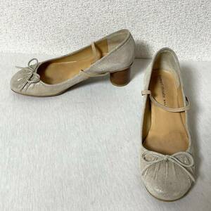 TSUMORICHISATO WALK Tsumori Chisato walk каблук туфли-лодочки плоская обувь замша 22cm серый *D