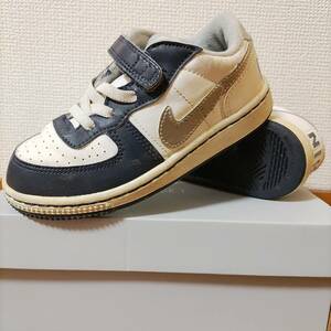 ナイキNIKE LITTLE TERMINATOR LOW TDV310598-104リトル ターミネーター ロー16cmゴム紐シルバー紺色マジックテープ白16センチKIDSキッズ銀