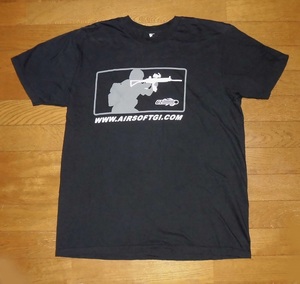 AIRSOFTGI.ECHO 1 ARES エアガン アレス 半袖 Tシャツ BLK L相当 USED 美品/サバゲー電動ガンライフルエアソフトガン