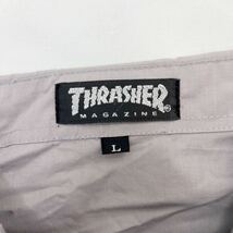 THRASHER MAGAZINE ☆ ゆるだぼ◎ 春夏 グレー 半袖 ワーク シャツ L ストリート スケーター 古着MIX 定番 スラッシャー マガジン■S1738_画像5