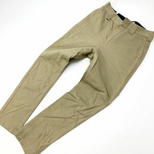 Dickies ★ スタイリッシュ◎ ベージュ テーパード パンツ コットン ポリ W28 Dカン付 アメカジ ストリート 古着MIX ディッキーズ■Ja3435