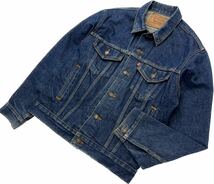 90s ☆ LEVIS 70506-0217 3rd USA製 デニムジャケット インディゴ サイドポケット◎ 36 アメカジ ストリート 古着MIX リーバイス■DB241_画像1