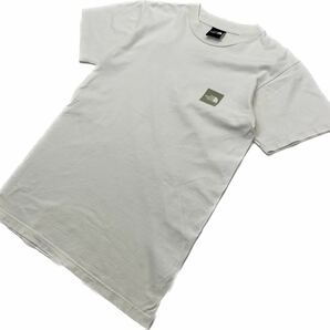 USA製 ☆ THE NORTH FACE ベーシック◎ ホワイト Tシャツ カットソー 半袖 S アウトドア キャンプ 街着 オールド ノースフェイス■S1957の画像1