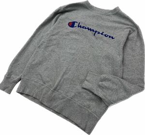 Champion ☆ ベーシック 胸ロゴ◎ スウェット シャツ トレーナー グレー L スポーツ アメカジ ストリート 古着MIX チャンピオン■DB242