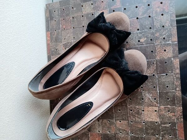 パンプス リボン レディース 中古