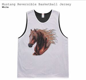 Supreme Mustang Reversible Basketball Jersey "White"