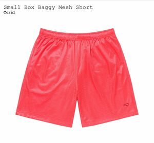 Supreme Small Box Baggy Mesh Short "Coral"