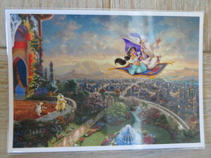 Art hand Auction 进口迪士尼 Thomas Kinkade 阿拉丁与神灯 [阿拉丁·茉莉] 明信片, 古董, 收藏, 迪士尼, 其他的