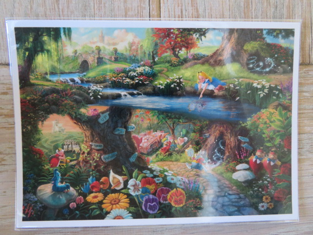 Импортированная открытка Диснея Томаса Кинкейда «Алиса в стране чудес», античный, коллекция, Дисней, другие