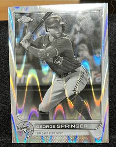 2022 Topps Chrome Sonic ジョージ・スプリンガー George Springer Black & White RayWave Refractor #214