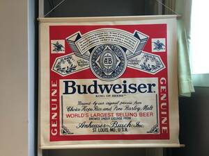 ■Budweiser バドワイザー タペストリー サイズ高さ約85cm×幅約97cm 布 広告 看板 吊り下げ■