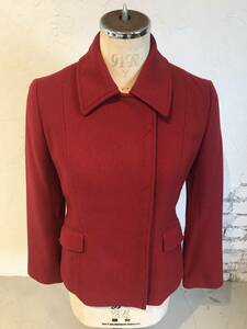 *DES PRES* Des Pres * wool * Short * coat * lady's * woman * red * red * size 1*S* outer *