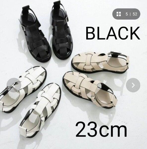 【新品】bohmal サンダル グルカサンダル 23cm 黒