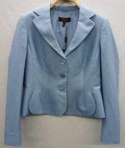 *ESCADA Escada tailored jacket женский голубой одноцветный одиночный кнопка шелк . сверху товар #636