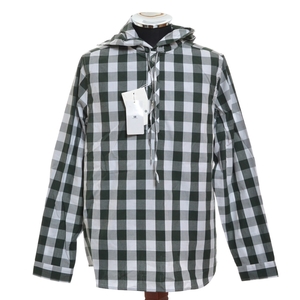 0245700 unused goods URBAN RESEARCH Urban Research 0 half button Parker block check PO hood shirt WH6413M020 38 men's 